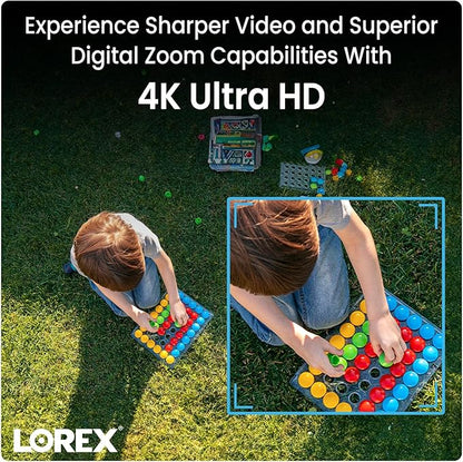 Lorex Outdoor 4K IP Add-On Metal Dome Security Camera | NVR Add-On | Smart Motion Detection | 2-Way Talk | Color Night Vision | IP67 Waterproof | Requires Recorder