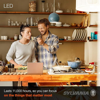 Sylvania LED A19 Light Bulb, 60W Equivalent, Efficient 9W, CEC Compliant, 10 Year, Non-Dimmable, 2700K, 800 Lumens, 90 CRI, Soft White (41372) (Pack of 1, 24 Count Total)