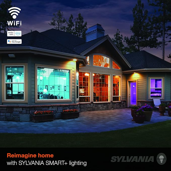 SYLVANIA Smart LED WiFi Full Color Light Strip, 6.5 ft, Dimmable, Compatible with Alexa and Google Home Only - 1 Pack (75704)