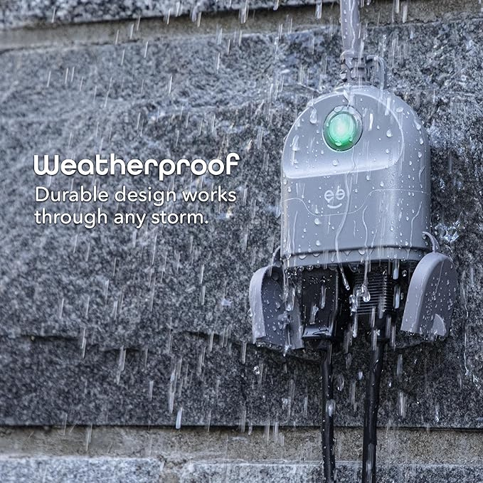 Geeni Outdoor Duo Wi-Fi Smart Plug | 2 Weatherproof Outlets, Compatible with Alexa & Google Assistant | Wireless Remote Control & Timer for Holiday Lights, Appliances, and More, 2-Pack