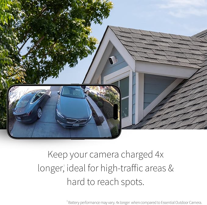 Arlo VMC3052-100NAR Essential 2nd Gen 2K XL Single Cam, White - Certified Refurbished