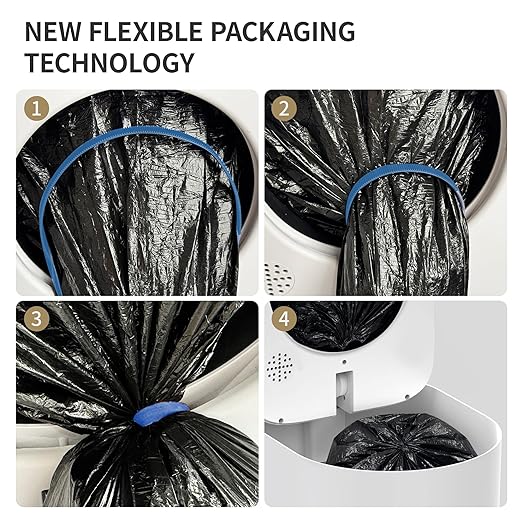 TOWNEW S2000 Auto-Sealing Trash Can, 5.5 Gallon Automatic with Hands-Free Sensor and Self-Replacing Bags for Kitchen, Office