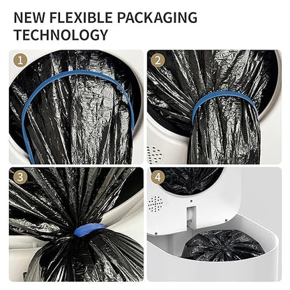 TOWNEW S2000 Auto-Sealing Trash Can, 5.5 Gallon Automatic with Hands-Free Sensor and Self-Replacing Bags for Kitchen, Office