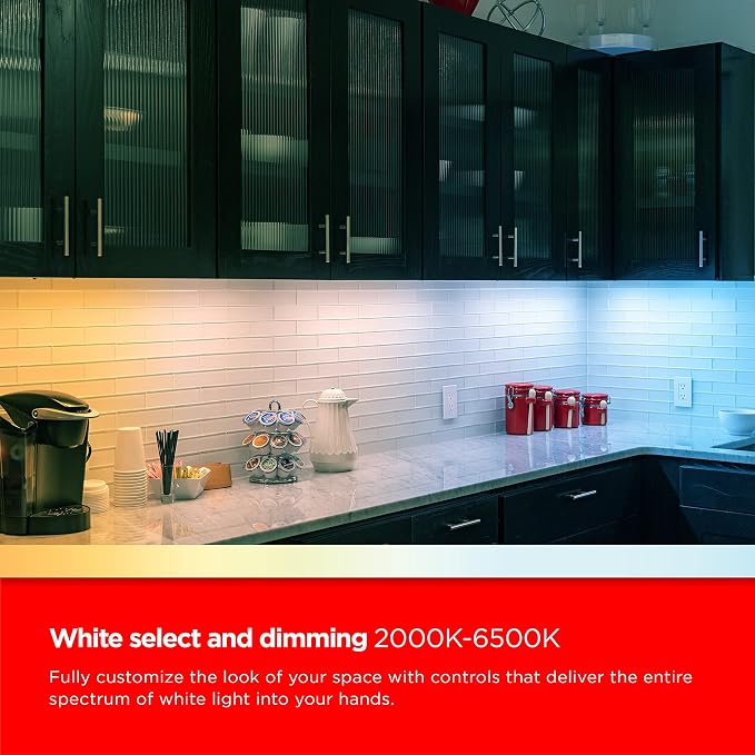 UltraPro 12 inch Plug-in Wi-Fi Under Cabinet Lights, Many White