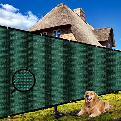 Shade&Beyond 6'x40' Dark Green Privacy Screen Fence Cover 170 GSM Fencing Mesh Fence Panel for Wall Garden Yard Backyard Indoor Outdoor Home Decoration