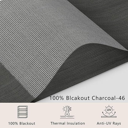 Bringnox Smart Motorized Zebra Roller Blinds - 85% Blackout, Remote Control, Works with HomeKit, Google Home & Alexa via Hub, Custom Size