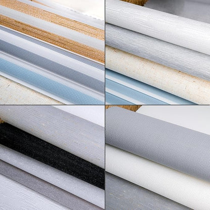 Motorized Light Filtering Shades Compatible with Alexa Google Smart Blinds Automatic Window Shade Remote Control Fabric Samples Polyester
