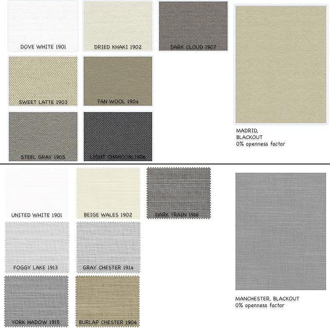 HILADUO Custom Motorized Blackout Roller Shades – Smart Electric Blinds Work with Apple Home, Alexa & Google Home – 100% Light Blocking Thermal for Bedroom (20"-105" Width)