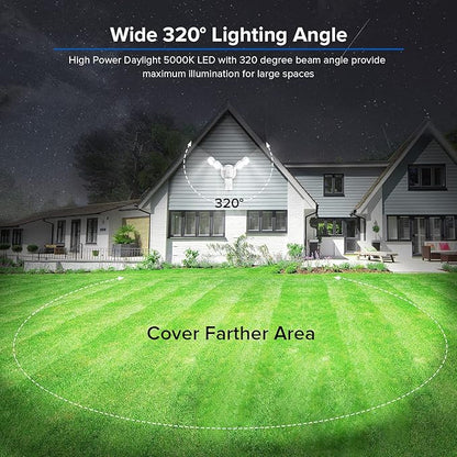 SANSI 30W 4000LM Motion Sensor Outdoor Lights, 5000K 400W Equiv Security Lights, 4 Modes LED Wired Flood Lights Outdoor 320° Wide Angle for House Garage Yard Patio Soffit IP65 Weatherproof