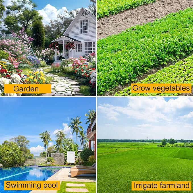 1HP Water Pressure Booster Pump for Home, 1080GPH Smart Control Shallow Well Jet Pump, Stainless Steel Automatic On/Off Sprinkler Pump, 115V Self-Priming Pump for Whole House, Garden, Irrigation