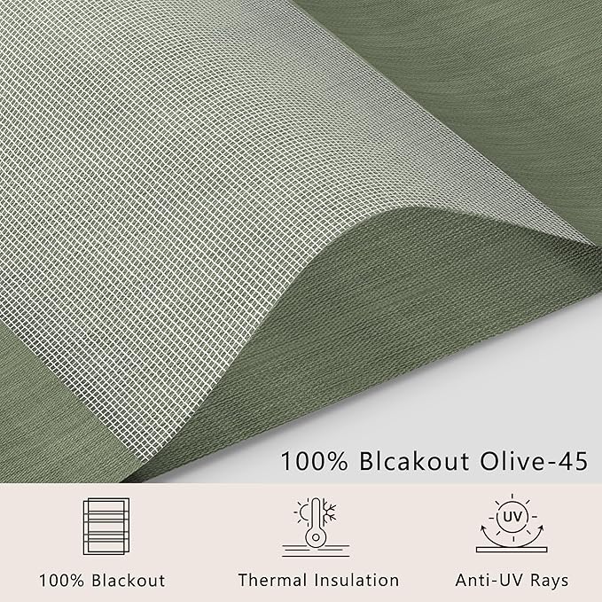 Bringnox Smart Motorized Zebra Roller Blinds - 85% Blackout, Remote Control, Works with HomeKit, Google Home & Alexa via Hub, Custom Size