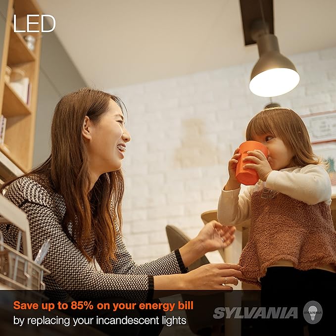 Sylvania Ultra LED A19 Light Bulb, 75W Equivalent, Efficient 12W, 13 Year, Dimmable, 1100 Lumens, 2700K, Soft White - 8 Pack (41957)