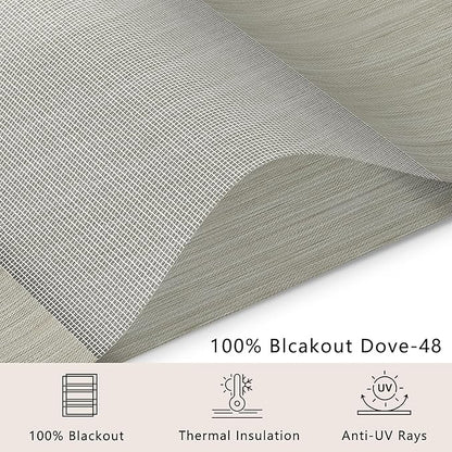 Bringnox Smart Motorized Zebra Roller Blinds-85% Blackout, Remote Control, Works with HomeKit, Google Home & Alexa via Hub, Custom Size