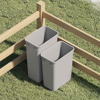 Dowell 35L Wastebasket Trash Container, 37Qt/9.2Gal, Plastic, Stackable, for Kitchen/Bathroom/Office, Fits Under Sink/Desk (Grey 4000 35 04)