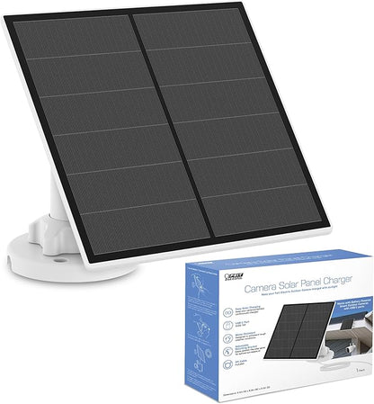 Feit Electric Solar Panel Continuous Charger Panel/SOL/CAM Compatible Feit Electric Smart Outdoor Camera CAM/WM/WiFi/BAT, 9ft Cord, Micro-USB, Adjustable Mounting Bracket