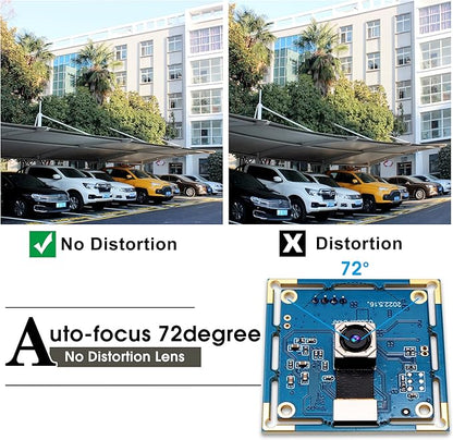 ELP 8MP USB Camera - Autofocus 4K PC & Raspberry Pi Mini UVC USB2.0 Webcam Board IMX179 Industrial Lightburn Camera for Laptop