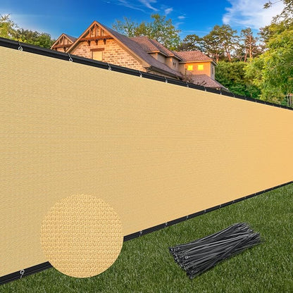 Winpull Privacy Fence Screen 5FT x 50FT, Heavy Duty 170GSM HDPE Fence Screen Privacy Mesh for Chain Link & Wood Fence, 95% Privacy Screen for Backyard Patio Balcony, Reinforced Edges & Grommets
