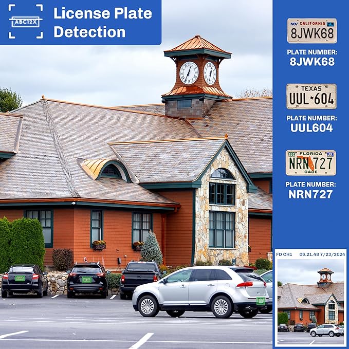 GW Security NDAA & TAA Business Quality Professional 12MP NVR 16 Channel Security Camera System, Face Recognition & LPR, 2 Way Audio, 16x 4K 8MP Full-Time Color PoE IP Cameras, 16CH Commercial NVR 4TB
