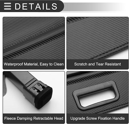 Motoforti Car Trunk Retractable Cargo Cover for Honda CRV 2002-2006 Rear Trunk Parcel Shelf Luggage Security Shield Shade, Canvas, Black Carbon Fiber