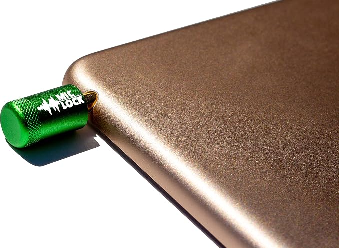 Mic-Lock 3.5mm for Headphone Port - Microphone Audio and Data Security - Privacy Protector for Laptops, Smartphones, Tablets, and Computers (Green, Single Pack)