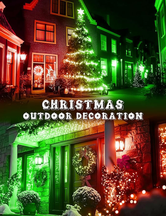 JandCase BR30 Christmas Light Bulbs, E26 Base Christmas Red and Green Indoor Flood Light Bulbs, Red Green Flood Light Bulbs for ChristmasDecoration,11W(65W Equivalent),Not-Dimmable, 2 Pack
