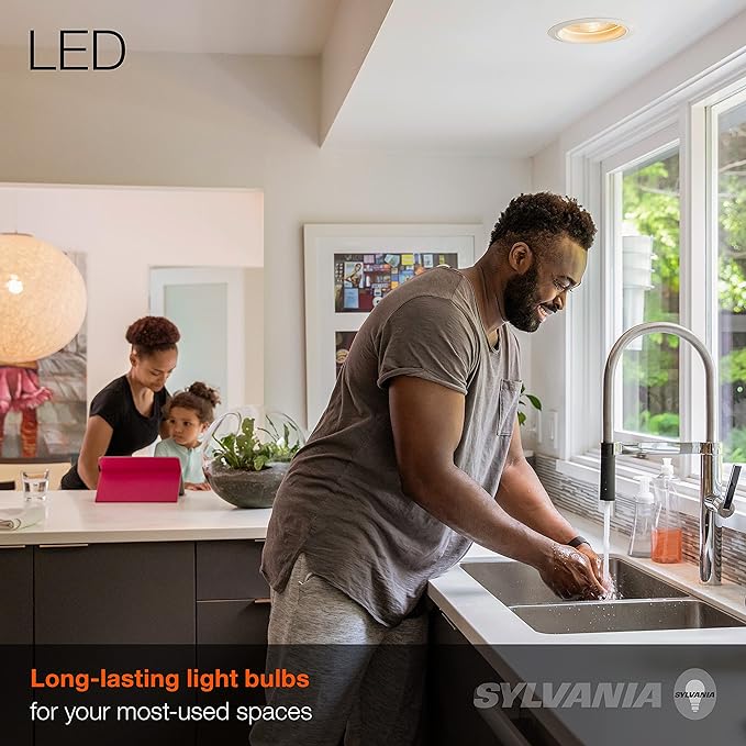 LEDVANCE Sylvania LED Flood BR30 Light Bulb, 65W = 8W, 10 Year, 650 Lumens, Dimmable, 5000K, Daylight (42289) (Pack of 6)