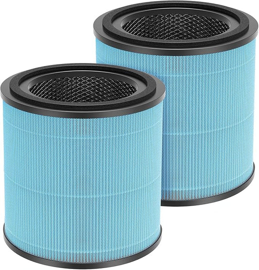 2 Pack AP0601 Filters Compatible with AIRTOK AP0601 Air Purifier 4-IN-1 Filter for Smoke Dust Odors Pollen Pet Dander Quiet 99.9% Removal to 0.3 Microns for Home Bedroom