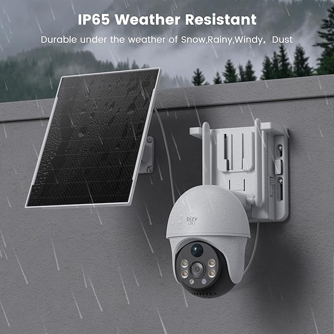 4G LTE Cellular Security Camera Wireless Outdoor,4MP Solar Powered No WiFi Security Camera, Color Night Vision, Smart Detection,Two Way Audio,Local/Cloud Storage(White) (P15N)