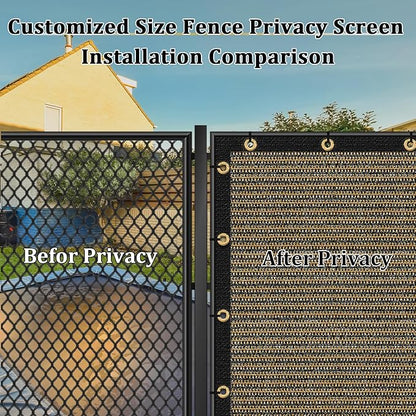 Shade&Beyond 4'x31' Brown Privacy Screen Fence Cover 170 GSM Fencing Mesh Fence Panel for Wall Garden Yard Backyard Indoor Outdoor Home Decoration