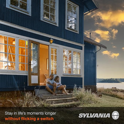 Sylvania Dusk to Dawn A21 LED Light Bulb with Auto On/Off Light Sensor, 100W=13W, 1500 Lumens, 2700K, Soft White - 6 Pack (41258)
