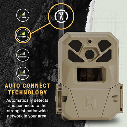 Moultrie Edge 2 Pro Cellular Trail Camera - Auto Connect Nationwide 4G LTE - On Demand 40MP Photo - 1440P Video with HD Audio - Ai False Trigger Elimination - 100 Ft Detection Range - No-Glow Flash