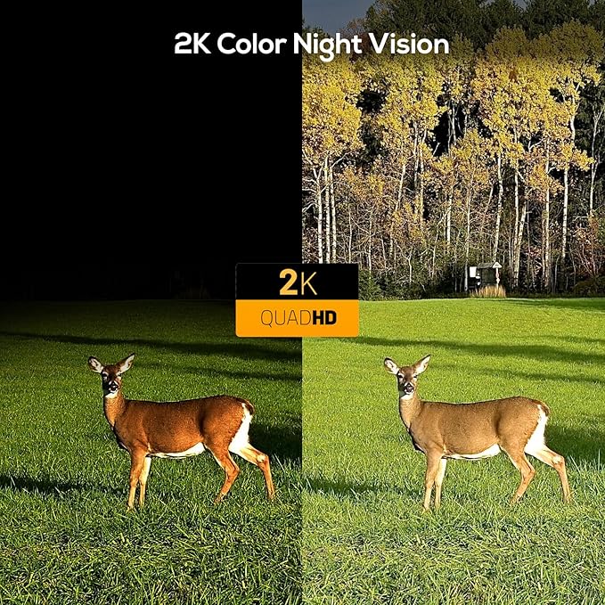 Kittyhok 4G LTE Cellular Solar Security Camera Wireless Outdoor, 2K No WiFi Security Camera, 360° Live View Pan/Tilt, Color Night Vision, 2 Way Talk, PIR Motion Sensor, Siren, Built-in SIM Card