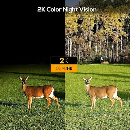 Kittyhok 4G LTE Cellular Solar Security Camera Wireless Outdoor, 2K No WiFi Security Camera, 360° Live View Pan/Tilt, Color Night Vision, 2 Way Talk, PIR Motion Sensor, Siren, Built-in SIM Card