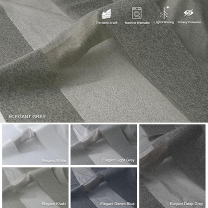 Motorized Sheer Vertical Blinds Work with Alex Google Home, Light Filtering Smart Vertical Blind Sliding Door Blinds Remote Control Blinds for Sliding Glass Door Customize(Elegant Grey)