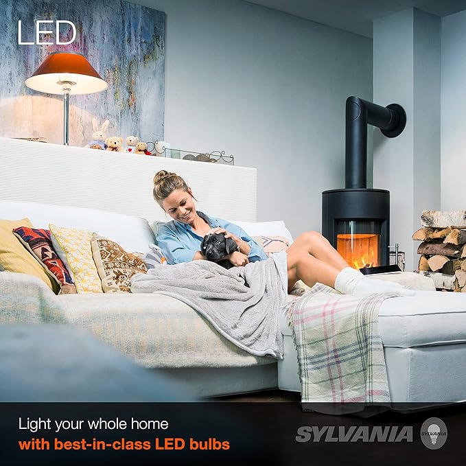 Sylvania Ultra LED A19 Light Bulb, 100W Equivalent, Efficient 16W, 13 Year, Dimmable, 1600 Lumens, Frosted Finish, 2700K, Soft White - 8 Pack (41960)