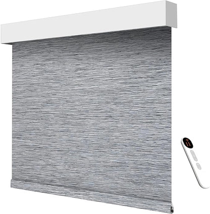 Motorized Blackout Roller Shades with Remote – Smart Blinds for Bedroom, Alexa Google Home Siri, Matter Compatible, Custom Electric Window Shades, Cordless Rechargeable