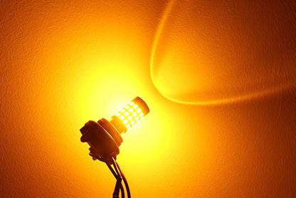 Alla Lighting 1000Lm 51-SMD Extremely Super Bright Amber Yellow BAY15D 7528 2357NA 1157 LED Bulbs High Power 2835 Chipsets LED Lights Lamps Replacement