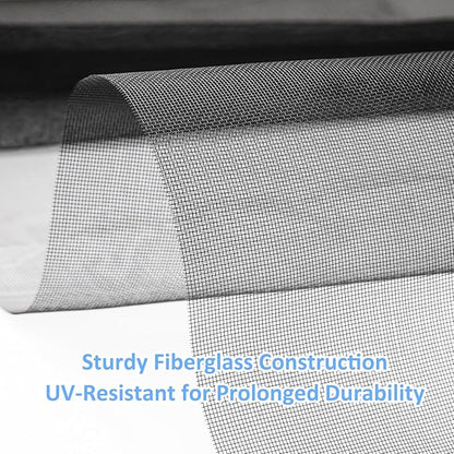59"x79" Window Screen Mesh, Fiberglass Window Screen, Screen Door Mesh, Windows Screens and Screen Door Replacement, Patio Screen Mesh- Black