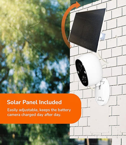 SensForge 2.5K Solar Powered Outdoor Battery Camera, Dual-Band WiFi, Free AI Human & Pet Detection, 2-Day Cloud + 32GB SD Storage, Spotlight Night Vision, Magnetic Mount, Optional AI + Storage Upgrade