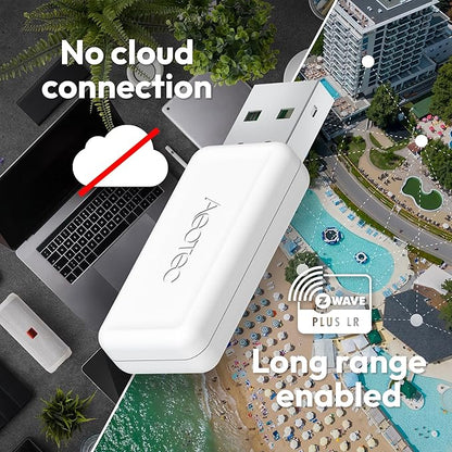 Z-Stick 10 Pro - Zigbee 3.0 & Z-Wave 800 Series USB Adapter - Works with HomeAssistant - Zigbee2MQTT - Z-Wave Controller - Z-Wave Long Range - Up to 1 Mile Wireless Range - cloudfree
