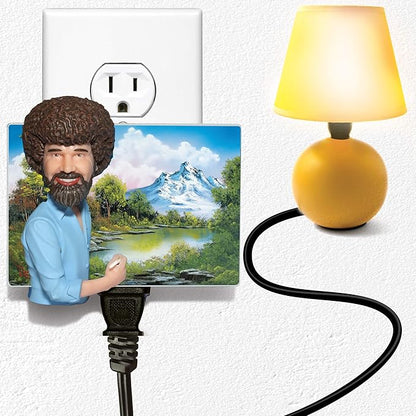 Clapper Bob Ross Talking Night Light, Wireless Sound Activated On/Off Light Switch, Clap Detection, Perfect for Kitchen/Bedroom/TV/Appliances, 120 V Wall Plug, Smart Home