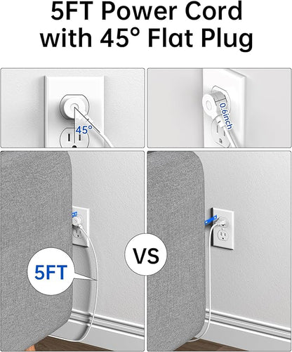 10-in-1 USB Charging Station with PD 20W Fast Charging, Surge Protector 6 USB Ports 4 AC Outlets 4.9ft Travel Power Strip with USB Ports Extension Cord for Home/Office/Travelling