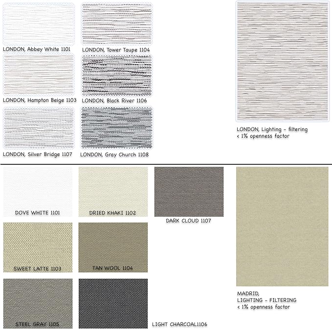 HILADUO Custom Motorized Light Filtering Roller Shades – Smart Electric Blinds Work with Apple Home, Alexa & Google Home, < 1% Openness Factor Fabric (20"-105" Width)
