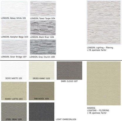 HILADUO Custom Motorized Light Filtering Roller Shades – Smart Electric Blinds Work with Apple Home, Alexa & Google Home, < 1% Openness Factor Fabric (20"-105" Width)