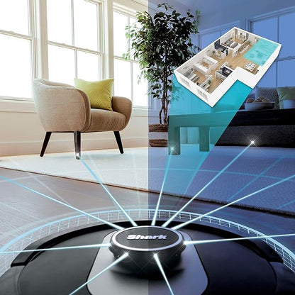 SHARK AV2501AE AI Robot Vacuum with XL HEPA Self-Empty Base, Bagless, 60-Day Capacity, LIDAR Navigation, Perfect for Pet Hair, Compatible with Alexa, Wi-Fi Connected Black, RV2502AE (Renewed)