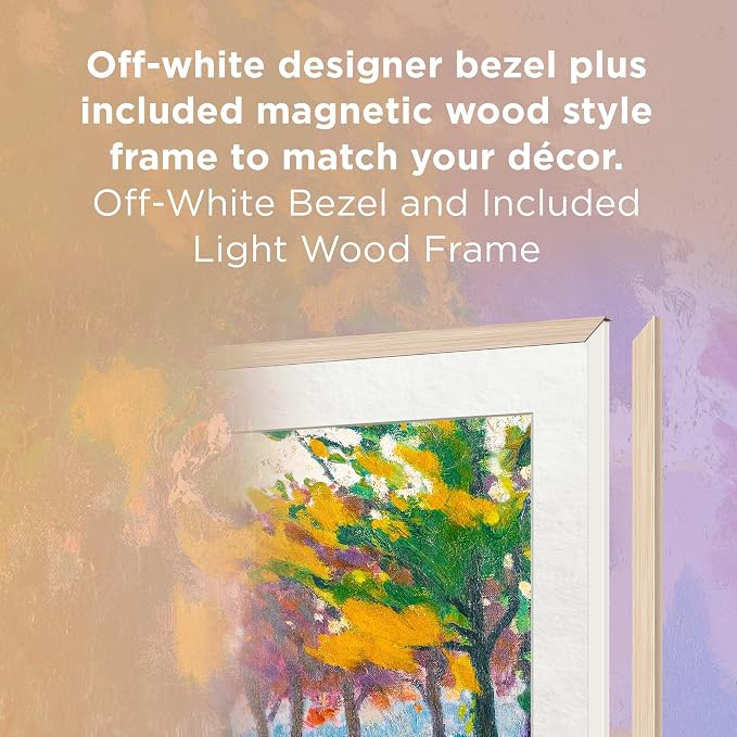 TCL 55 Inch Class NXTVISION Series Picture Frame Art TV | 55A300W, Latest Model | QLED 4K HDR Smart Google TV | 120HZ Dolby Atmos Audio | Alexa Google Apple Streaming Television | Easy Install