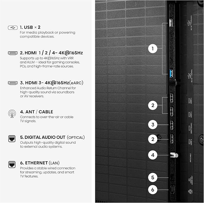 Hisense 55" U7 Mini-LED ULED 4K UHD Best Premium Gaming Google Smart TV (55U7SG, 2026 NEW) - Hi-QLED, Native 165Hz, VRR 330, HDR10+, Dolby Vision IQ·Atmos, IMAX Enhanced, Anti-Reflection, 2.1.2 Ch