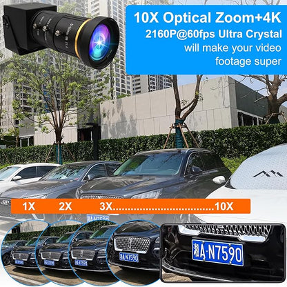 4K USB3.0 HDMI Camera 60fps Manual Zoom Webcam for Computer Mini Lightburn for Laser Engraver H.264 Telescope USB Security Industrial PC Camera for Raspberry Pi Jetson Nano