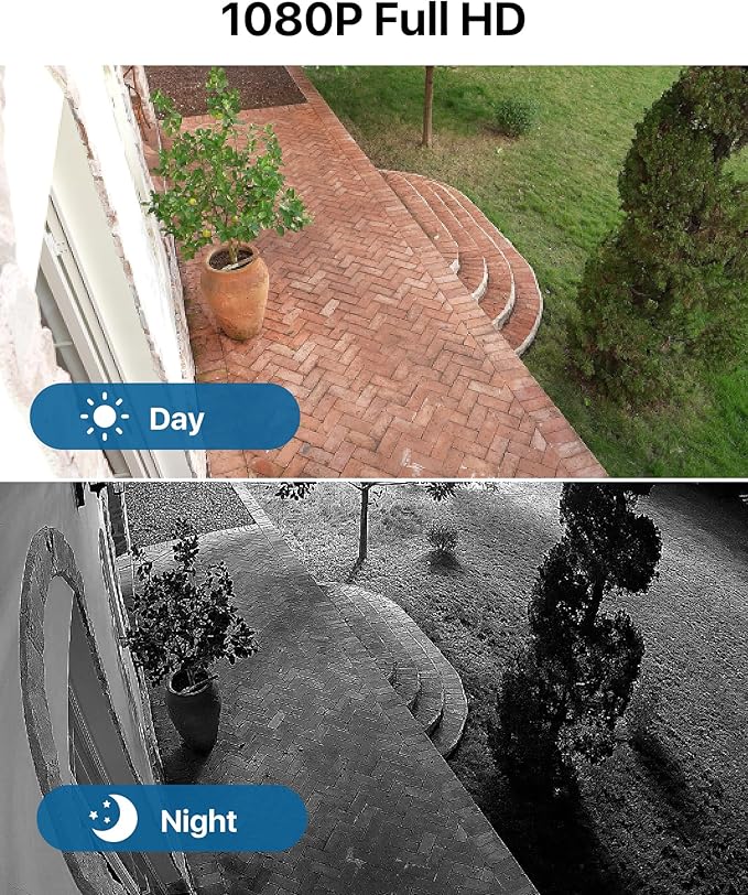 Loocam Home Security Camera System, 1080p H.265+ DVR with 1TB HDD, AI Human Vehicle Detection Wired Surveillance Camera, Security Camera for Home Indoor Outdoor, CCTV Camera APP Remote