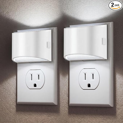 DORESshop Night Light, Night Lights Plug into Wall, Adjustable, 5000K | 3 Level Brightness Adjustable Night Light, Dusk to Dawn Sensor Nightlights for Adults, Bedroom, Bathroom, Hallway, 2 packs